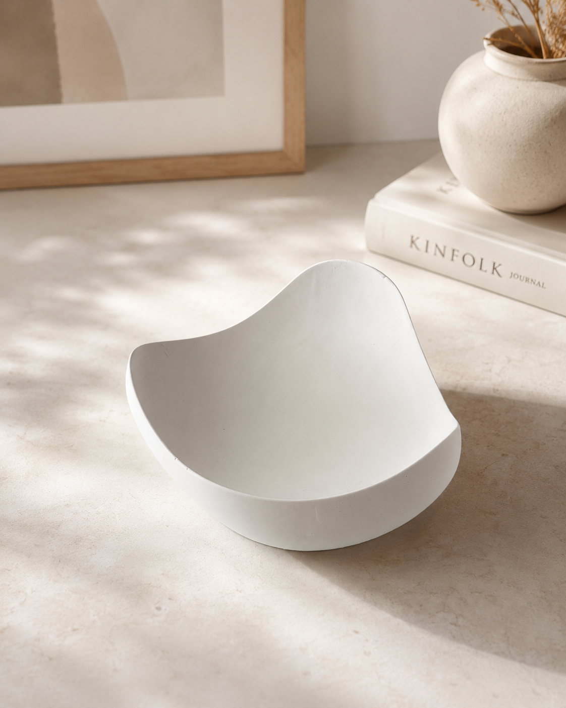 Luxe Sculptural Decorative Bowl | Neutral Home Decor