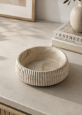 Ribbed Decorative Bowl | Modern Neutral Home Decor