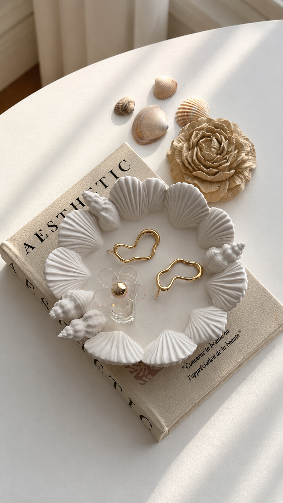 Shell Decorative Bowl | Coastal Neutral Home Decor Dish