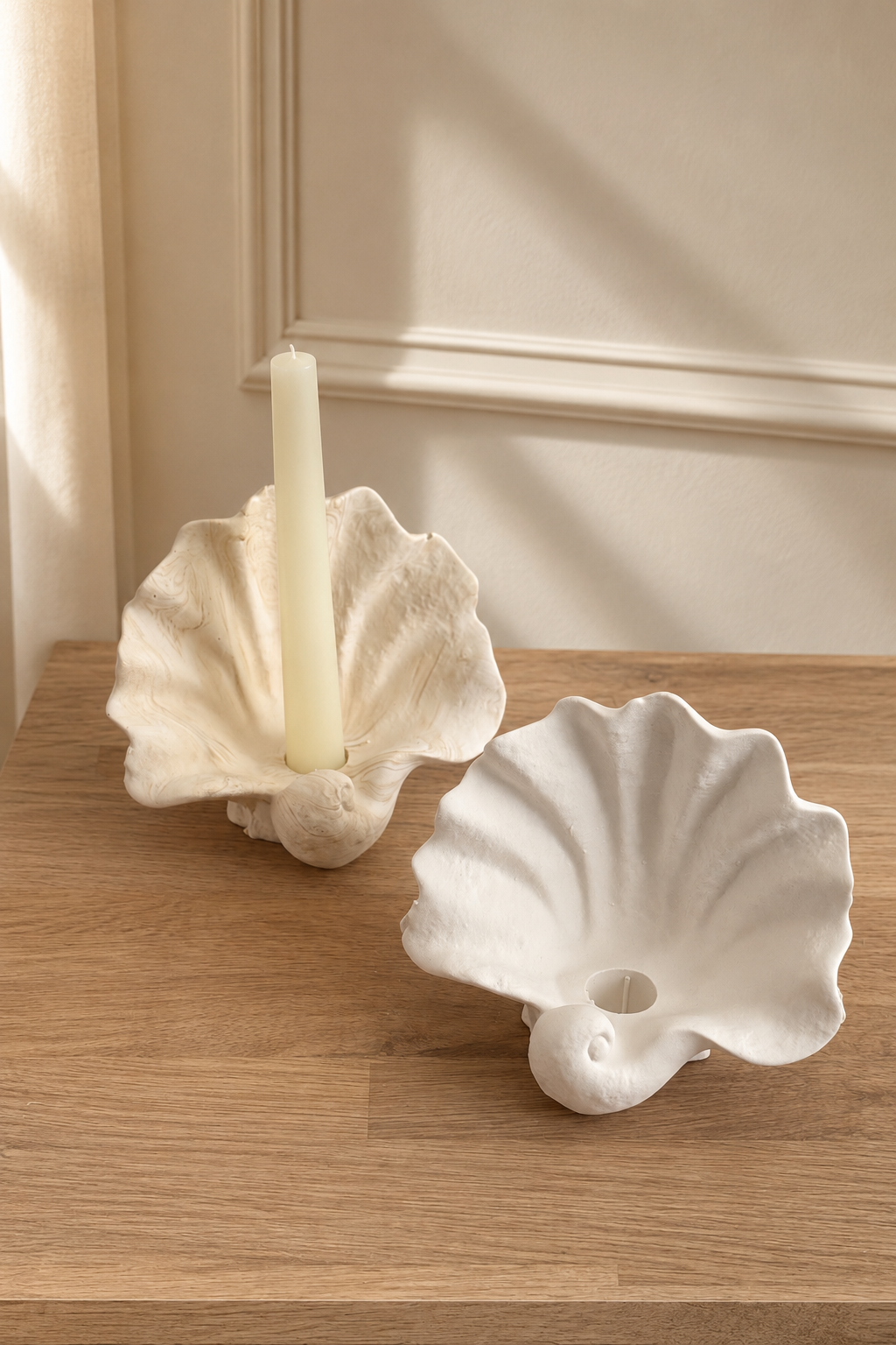 Seashell Candle Holder | Neutral Home Decor