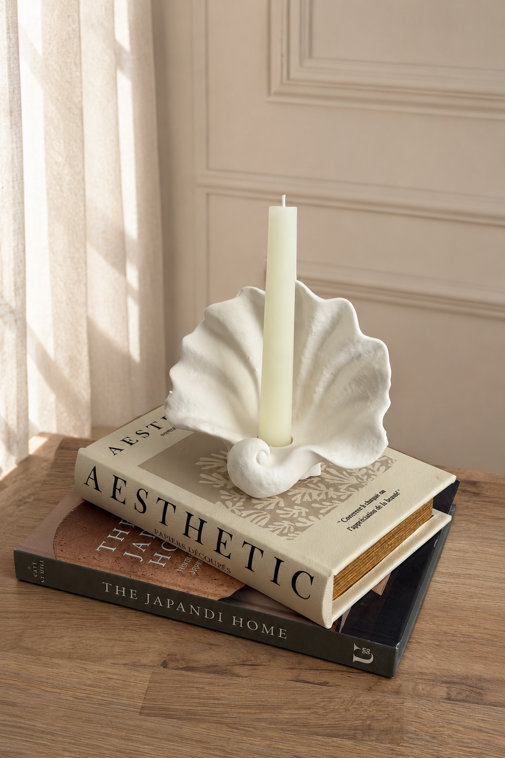 Seashell Candle Holder | Neutral Home Decor