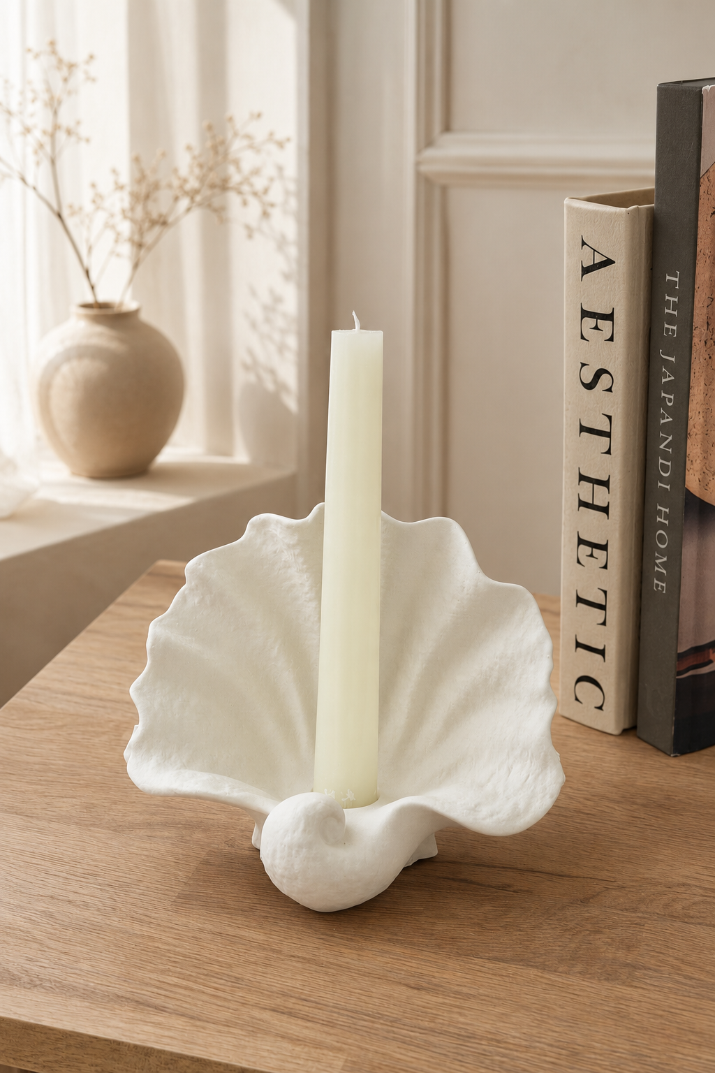 Seashell Candle Holder | Neutral Home Decor
