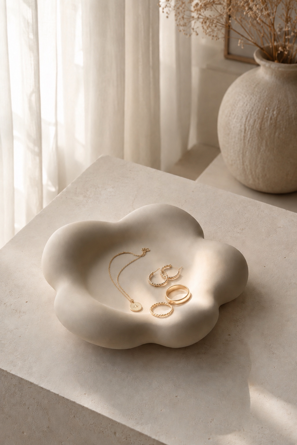 Flower Jewellery Dish | Neutral Home Decor Gift