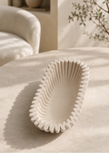 Selene Ruffle Bowl | Sculptural Decorative Bowl | Neutral Home Decor