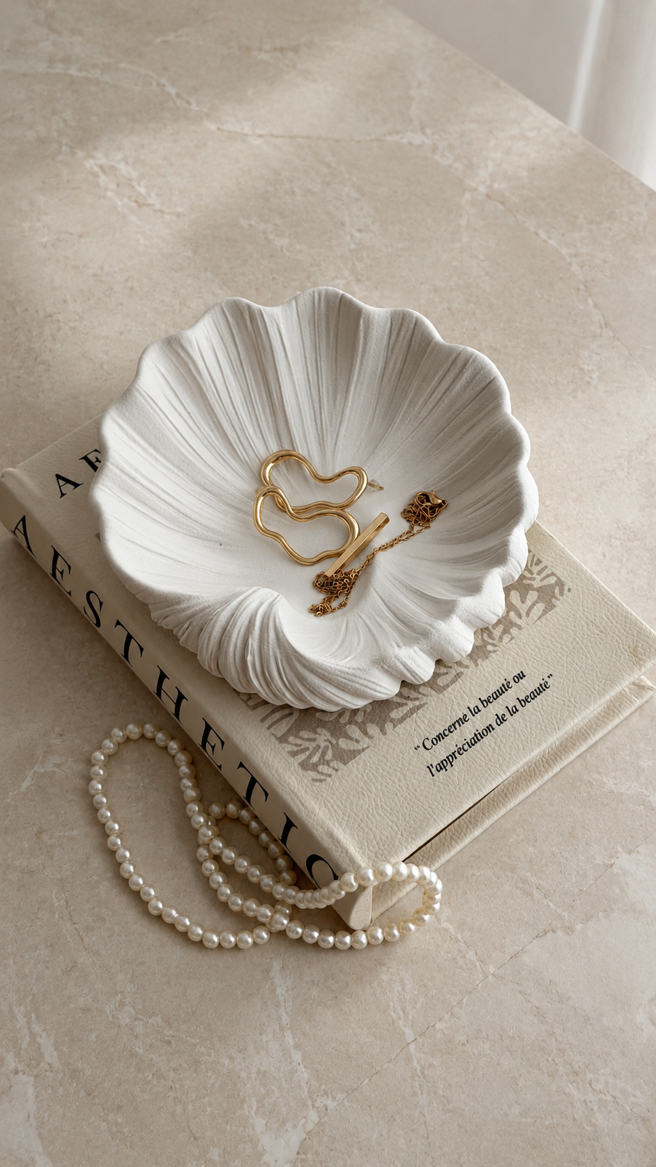Shell Decorative Bowl | Coastal Neutral Home Decor Dish
