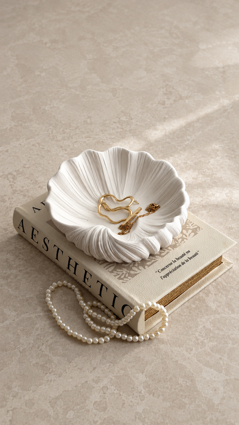Shell Decorative Bowl | Coastal Neutral Home Decor Dish