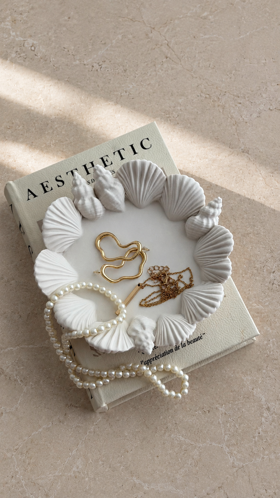 Shell Decorative Bowl | Coastal Neutral Home Decor Dish