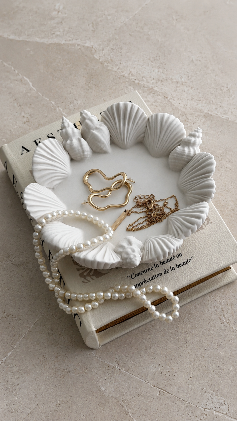 Shell Decorative Bowl | Coastal Neutral Home Decor Dish