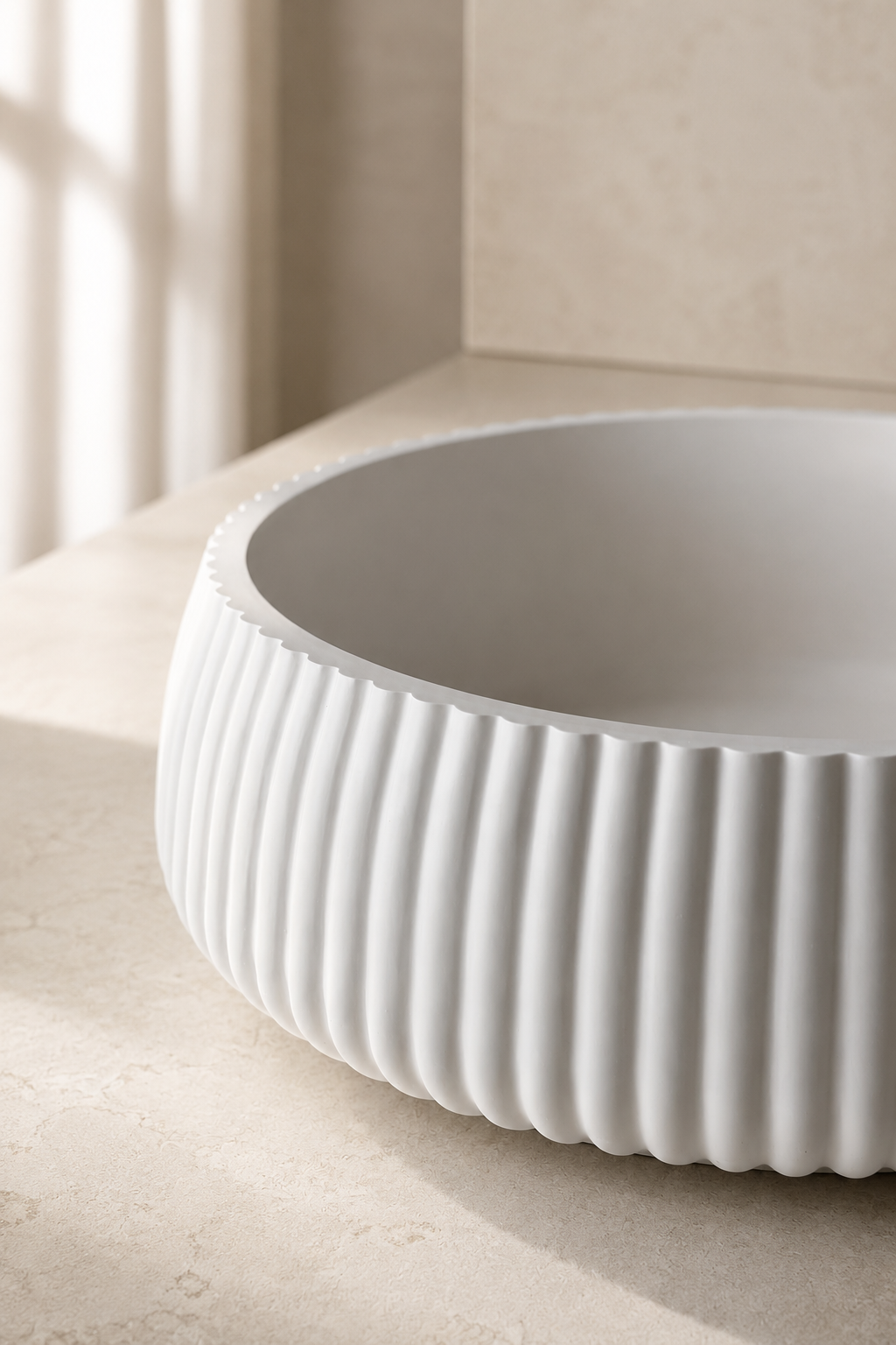 Ribbed Decorative Bowl | Modern Neutral Home Decor