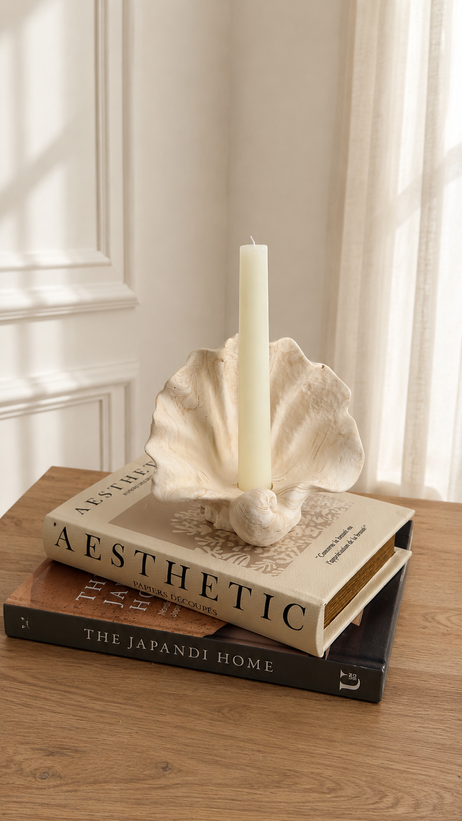 Seashell Candle Holder | Neutral Home Decor