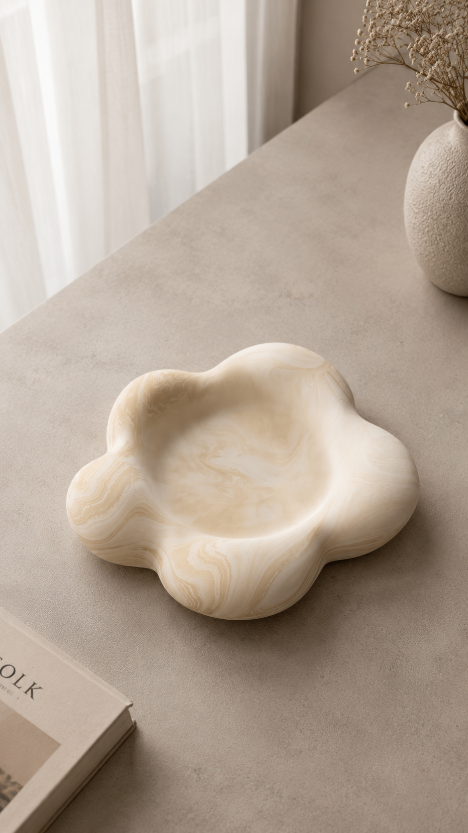 Flower Jewellery Dish | Neutral Home Decor Gift