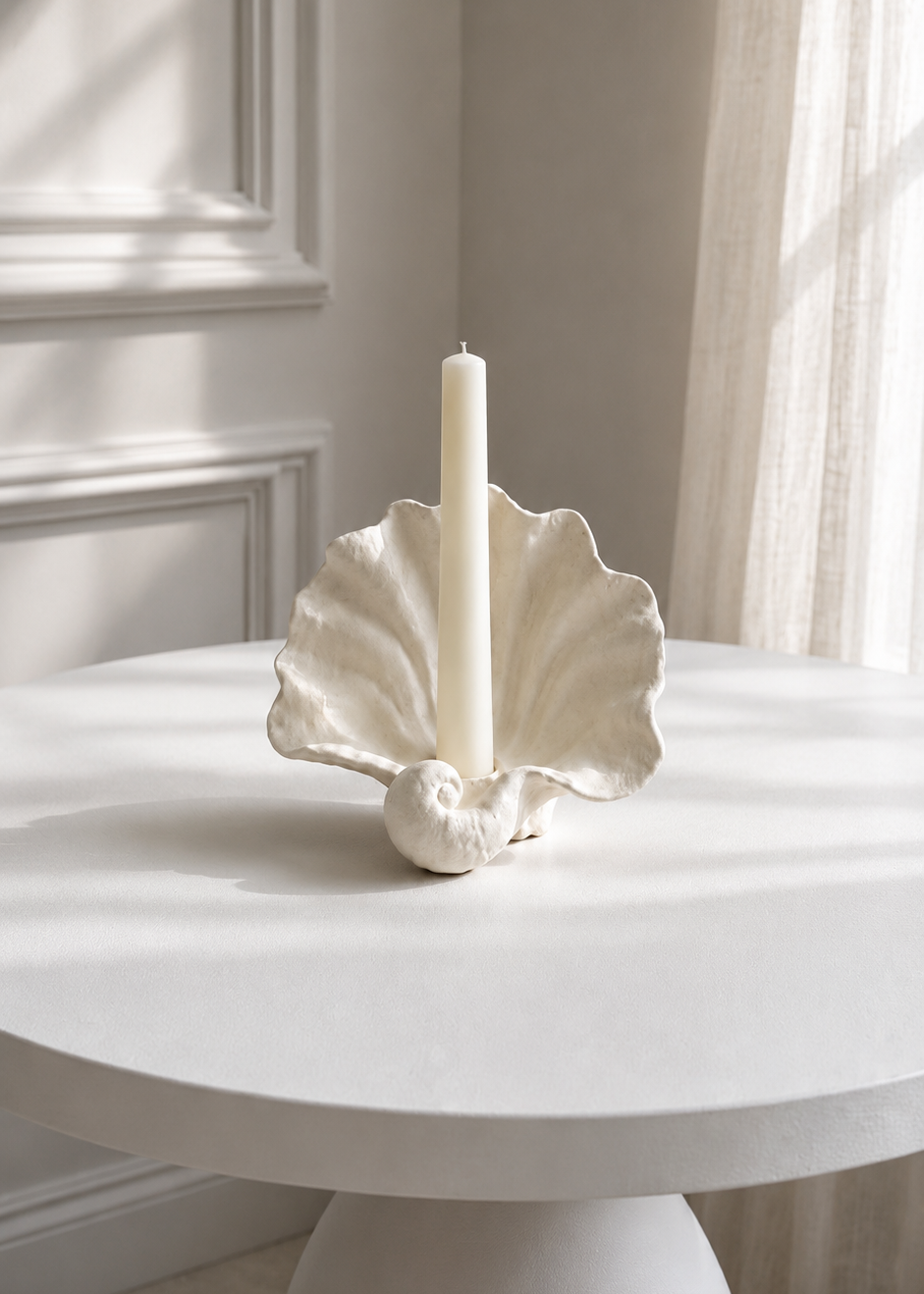 Seashell Candle Holder | Neutral Home Decor