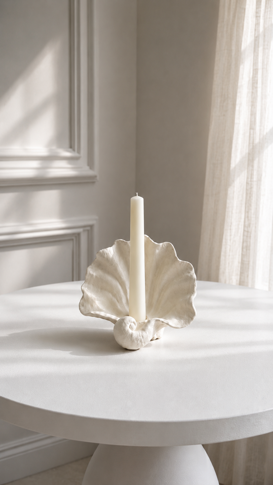 Seashell Candle Holder | Neutral Home Decor