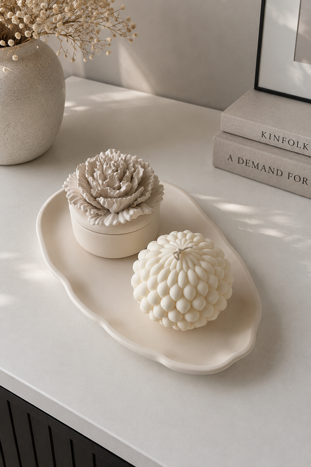 Veyra Vanity Tray | Perfume & Jewellery Tray | Neutral Home Decor
