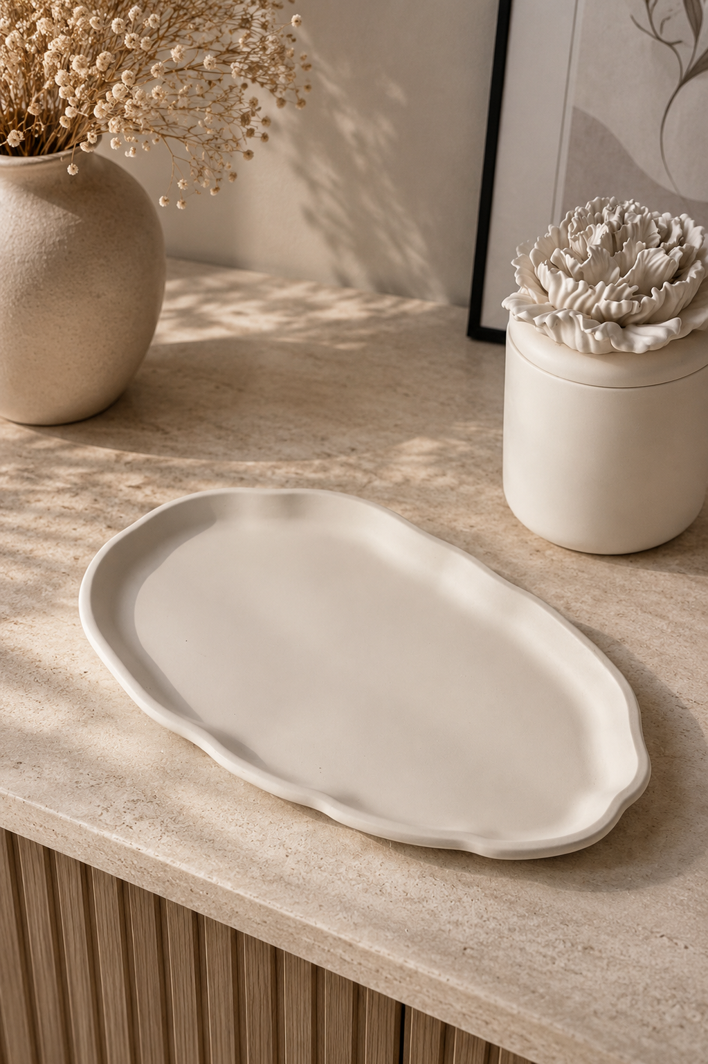 Veyra Vanity Tray | Perfume & Jewellery Tray | Neutral Home Decor