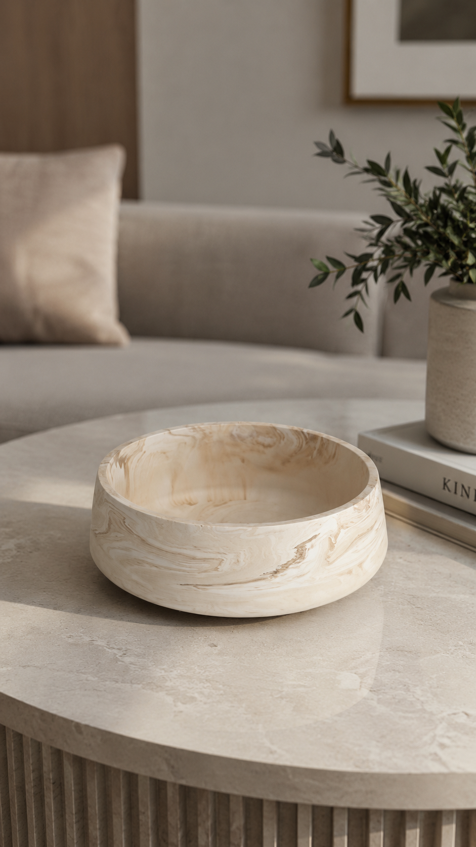 Solea Sculptural Decorative Bowl | Neutral Home Decor