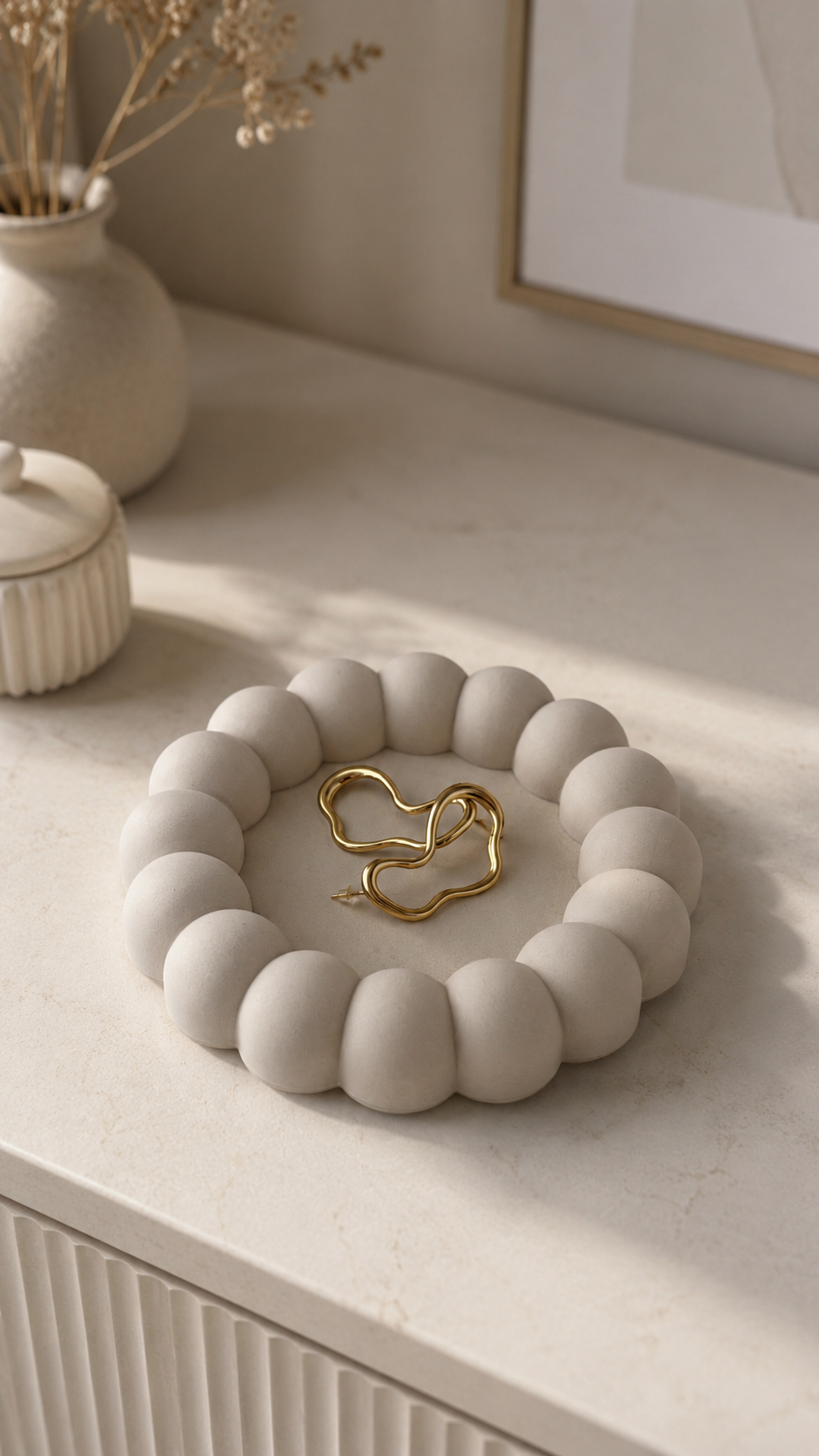 Nola Bubble Tray | Jewellery Dish & Trinket Tray | Neutral Home Decor