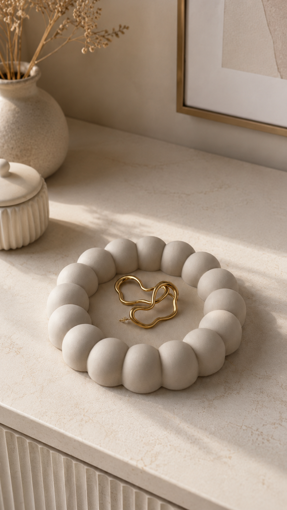 Nola Bubble Tray | Jewellery Dish & Trinket Tray | Neutral Home Decor