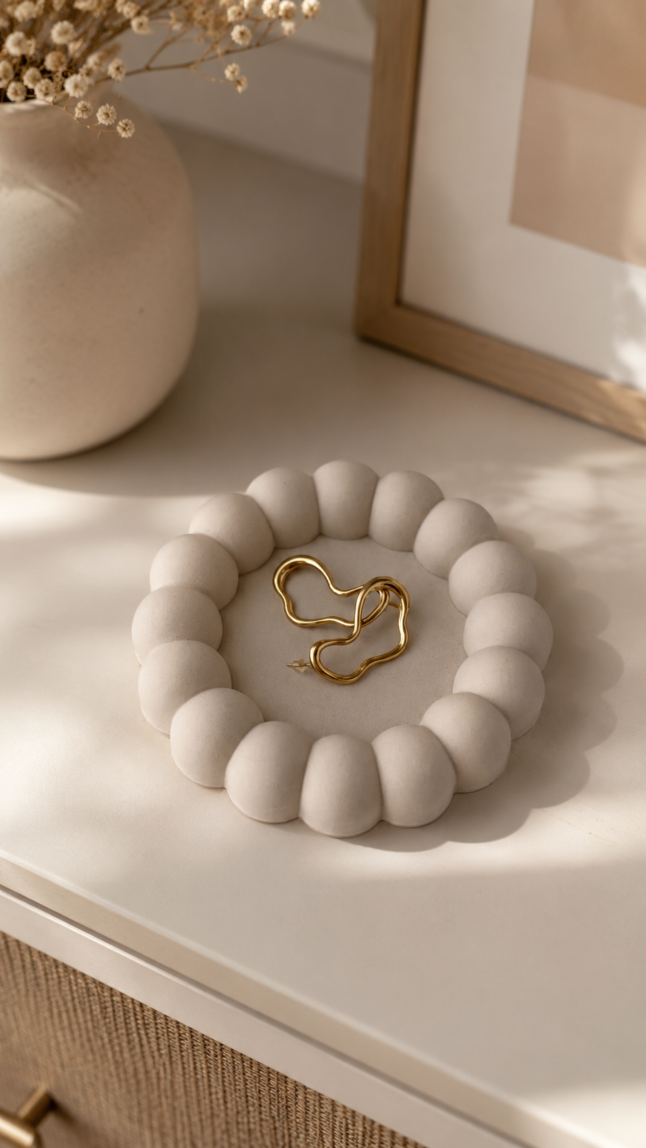 Nola Bubble Tray | Jewellery Dish & Trinket Tray | Neutral Home Decor