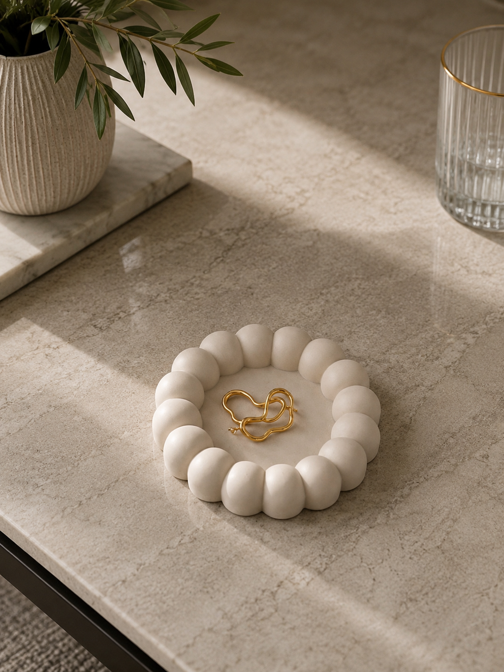 Nola Bubble Tray | Jewellery Dish & Trinket Tray | Neutral Home Decor