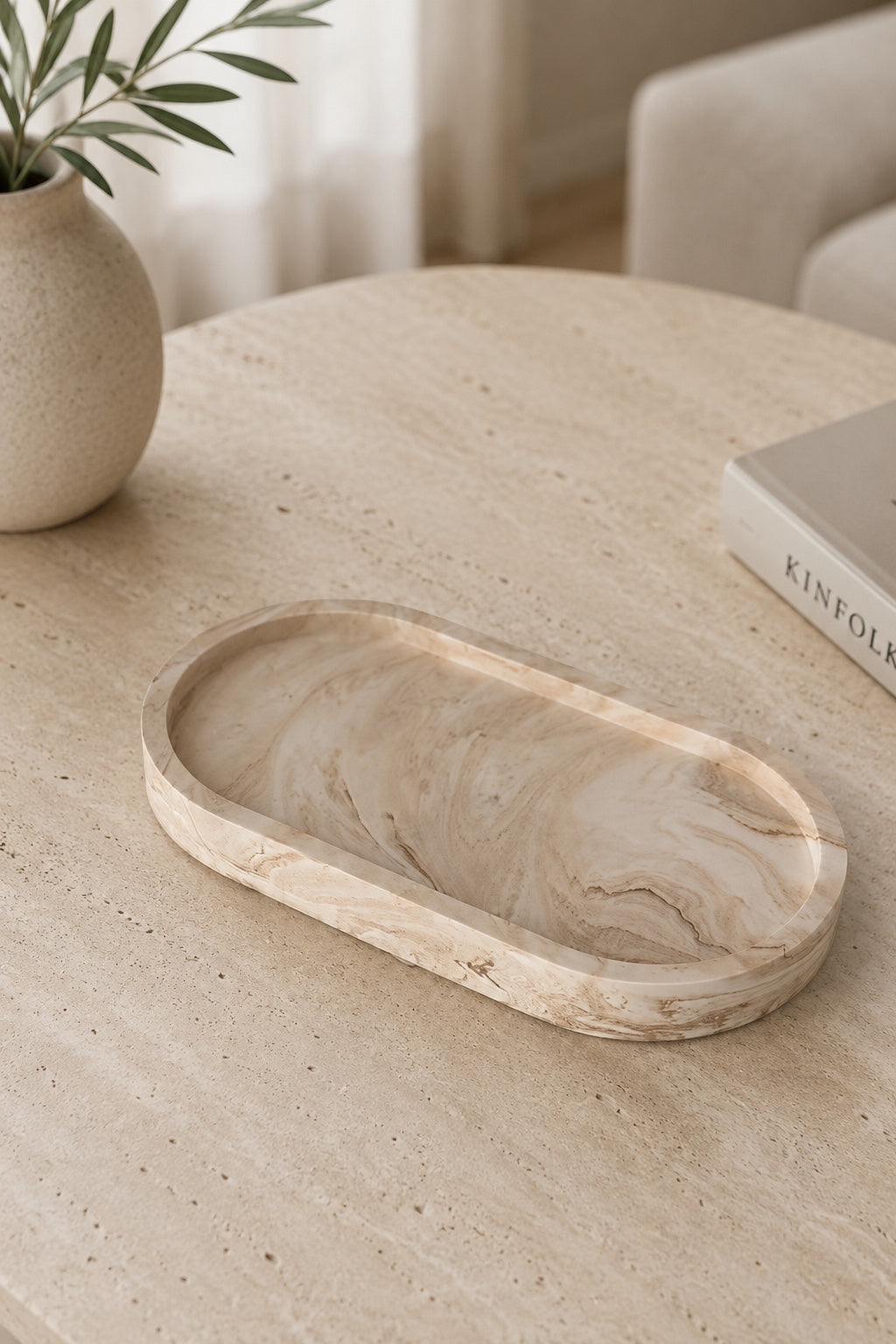 Liora Oval Vanity Tray for Jewellery & Perfume | Odyssey Interior