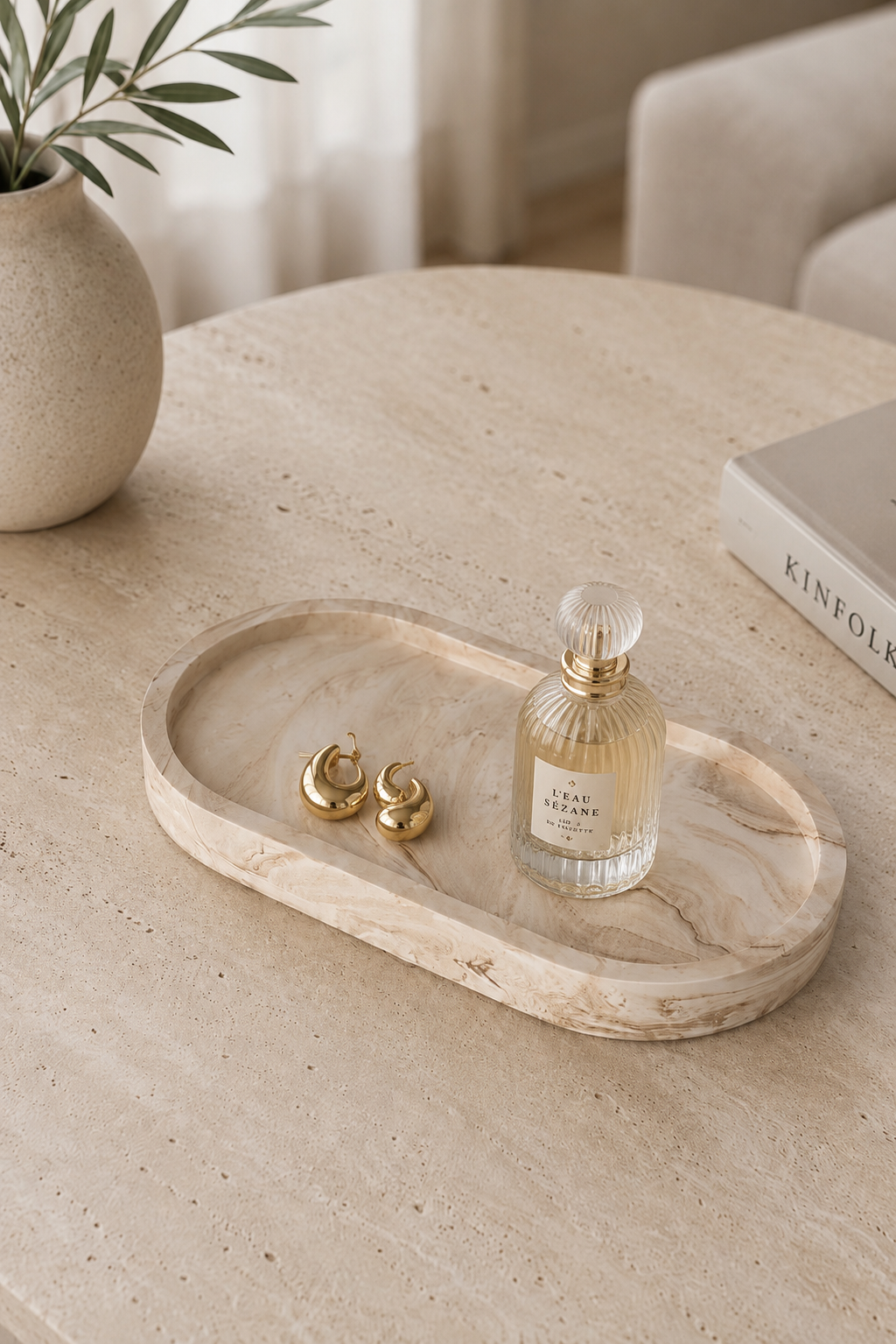 Liora Oval Vanity Tray for Jewellery & Perfume | Odyssey Interior