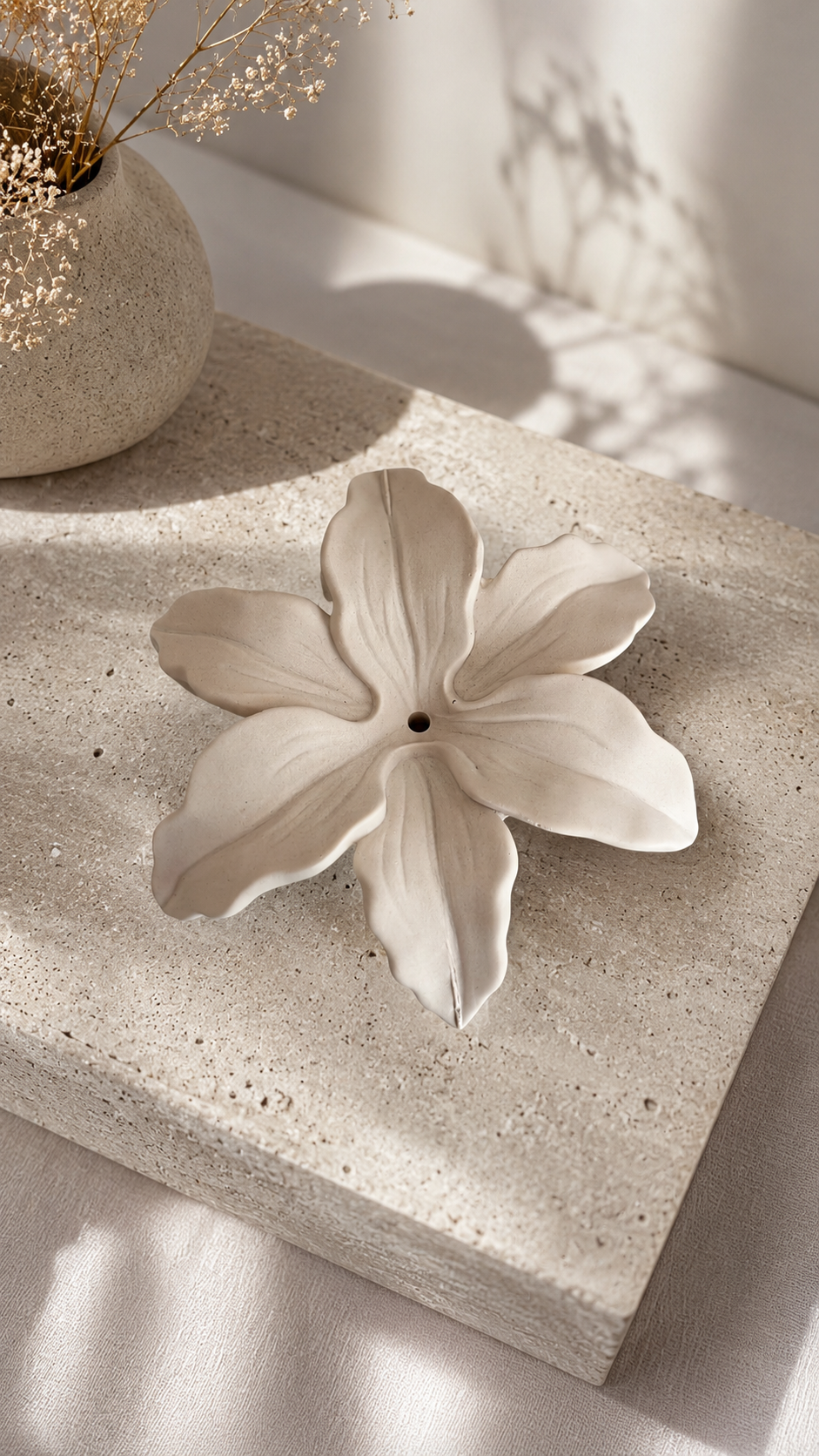Fleur Lily Flower Incense Holder | Neutral Home Decor