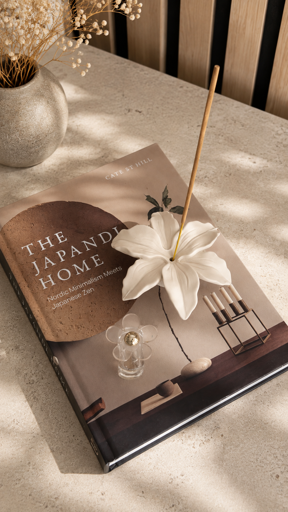 Fleur Lily Flower Incense Holder | Neutral Home Decor