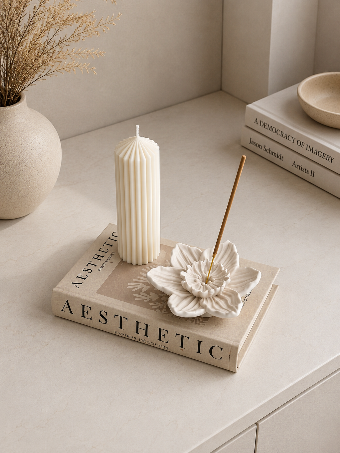 Daffodil Flower Incense Holder | Incense Stick Holder | Neutral Home Decor