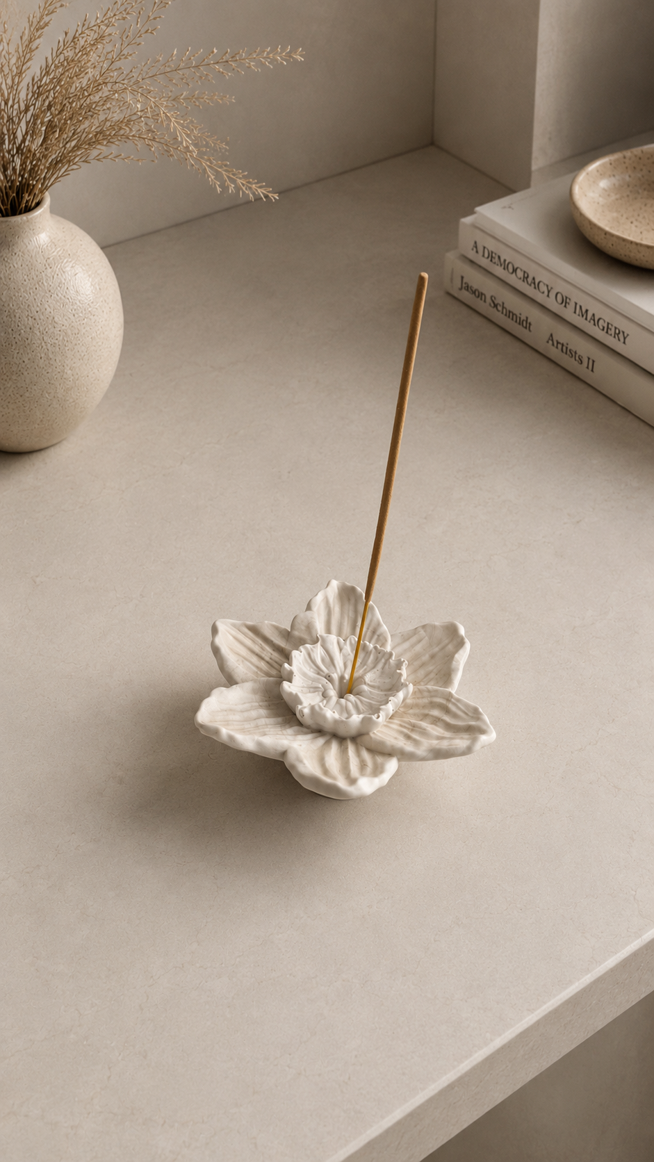 Daffodil Flower Incense Holder | Incense Stick Holder | Neutral Home Decor