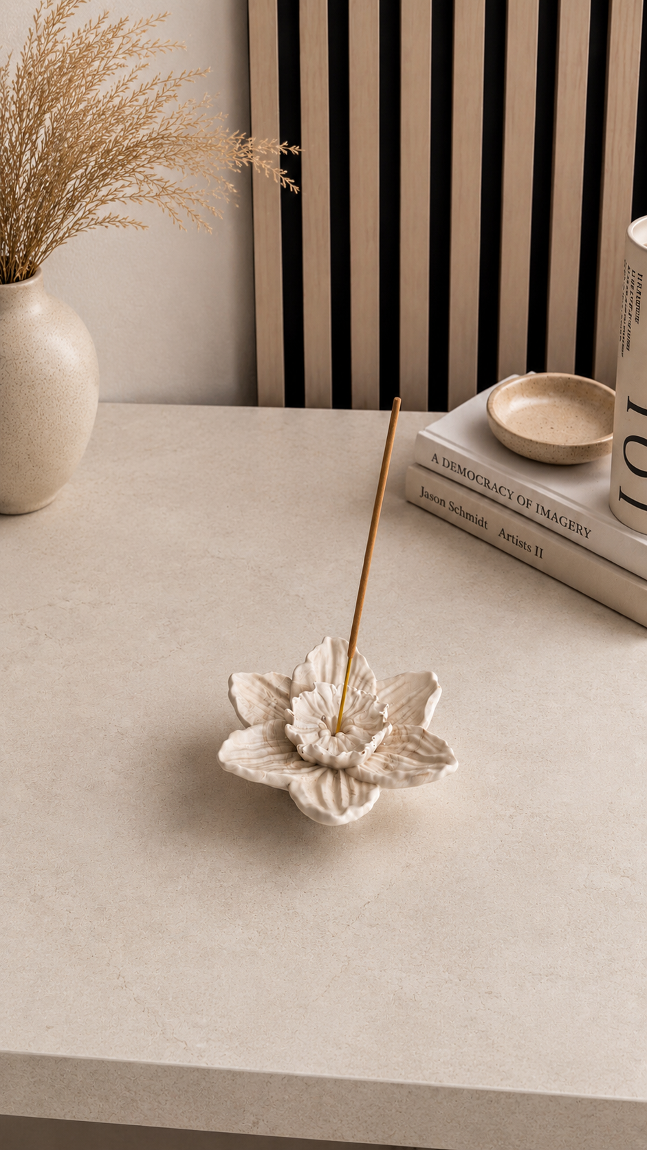 Daffodil Flower Incense Holder | Incense Stick Holder | Neutral Home Decor