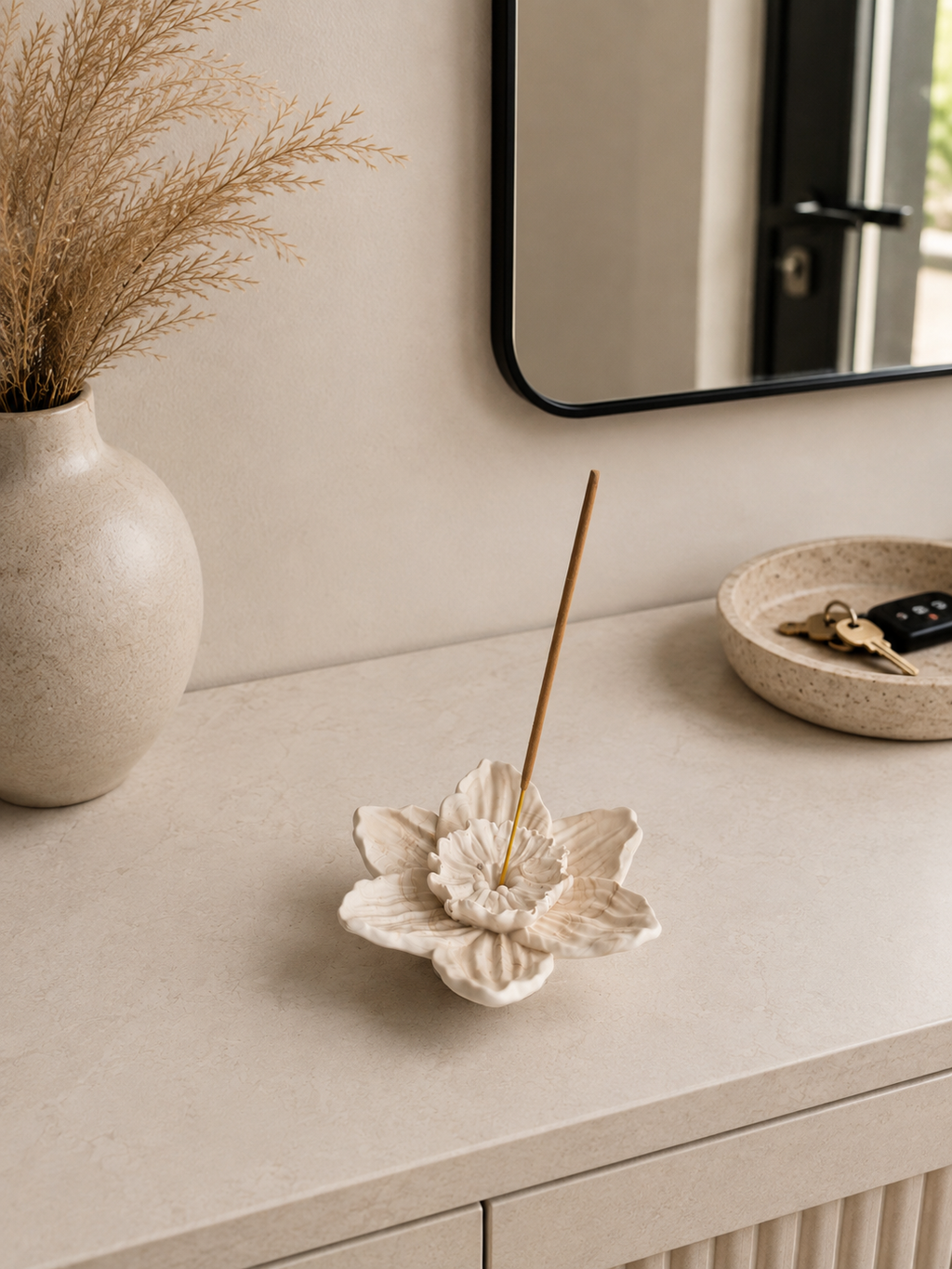 Daffodil Flower Incense Holder | Incense Stick Holder | Neutral Home Decor