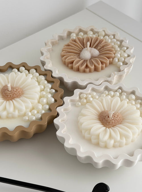 Daisy Pearl Flower Decorative Candle Candle
